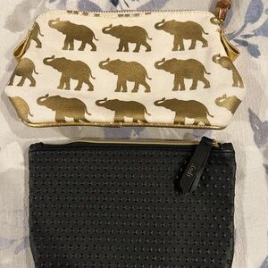 Toss Designs and Ipsy make up bags Toss elephants gold/ cream Ipsy studd…